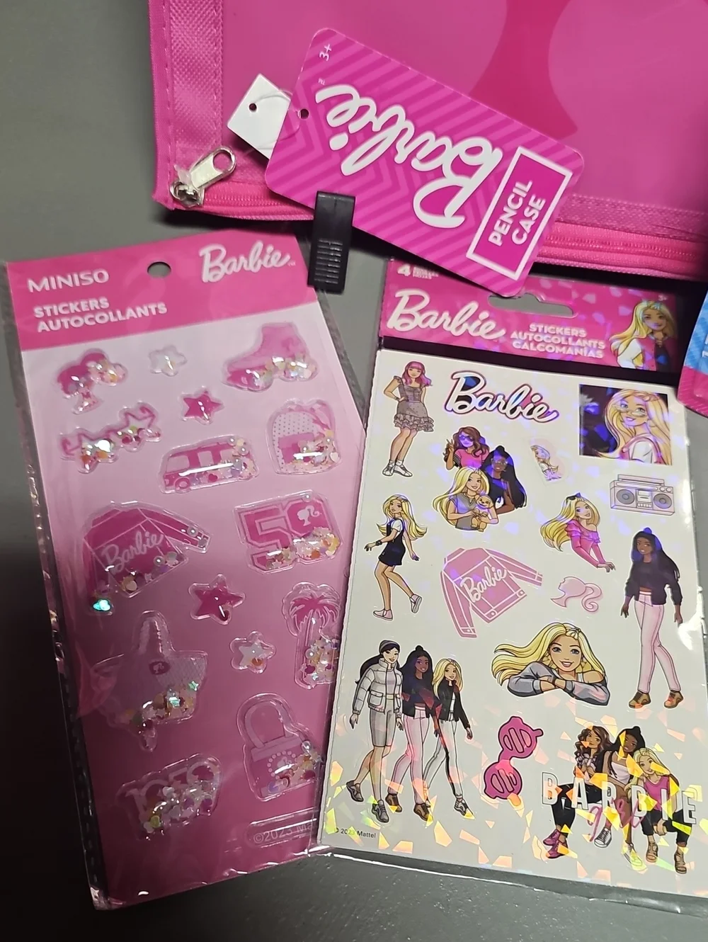 NWT Barbie Back-to-School Bundle Kawaii Cartoon Scool Supplies Y2K Pink